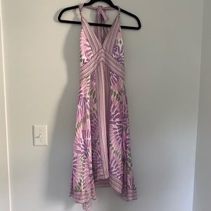 BCBG MaxAzria Pastel Halter Scarf Dress - 2